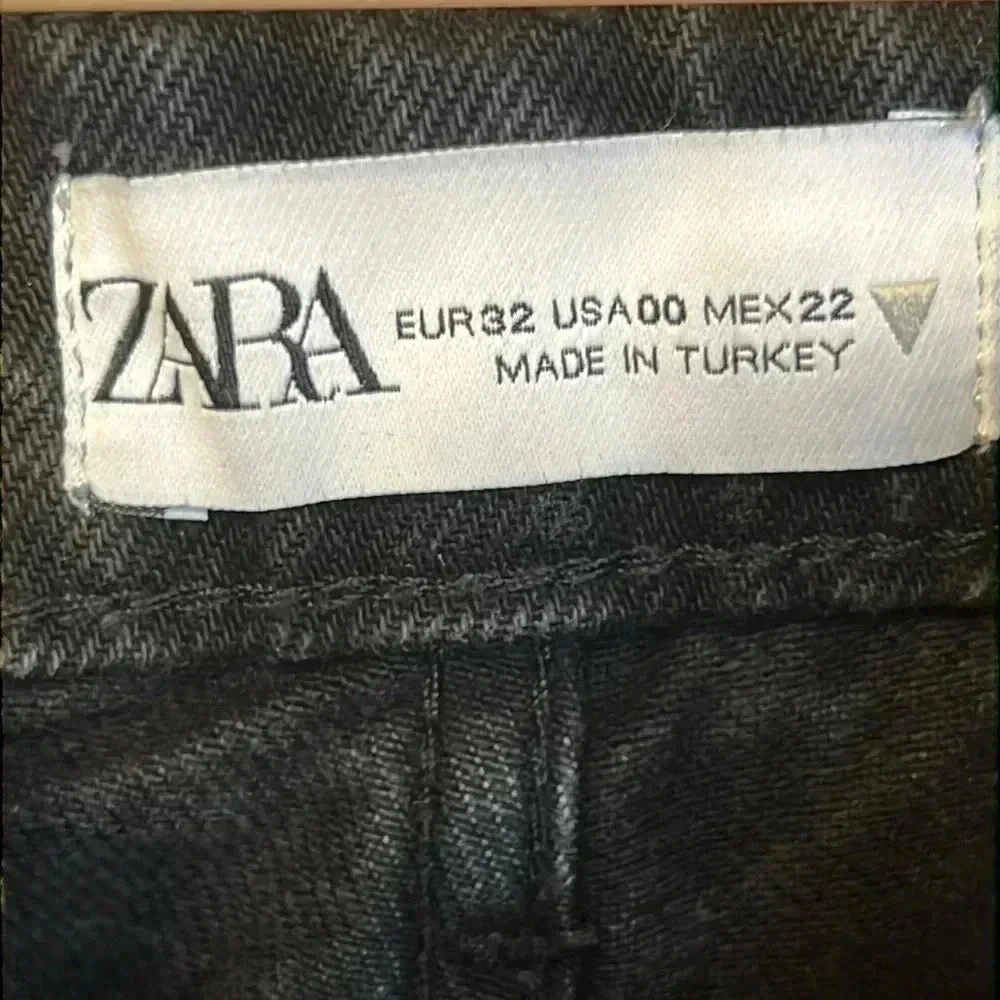 Zara Women’s Black Jeans 00 Denim‎ Streetwear Y2K Straight leg high waist casual